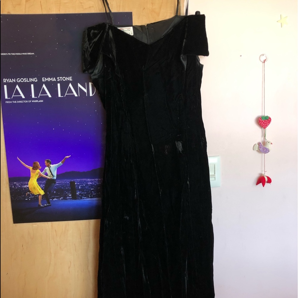 Black Velvet Evening Gown